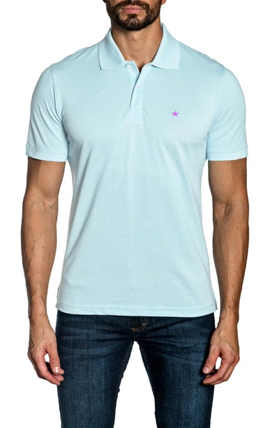 Shop Jared Lang Cotton Knit Polo In Mint