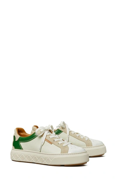 Shop Tory Burch Ladybug Sneaker In White / Green / Frost