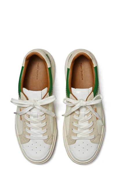 Shop Tory Burch Ladybug Sneaker In White / Green / Frost
