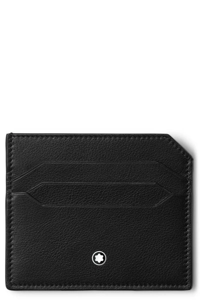 Shop Montblanc Meisterstück Leather Card Case In Black