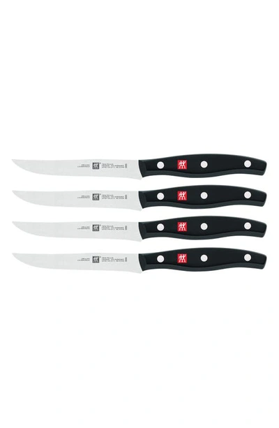 Shop Zwilling Twin 4-piece Signature Steak Knife Set In Stainless Steel