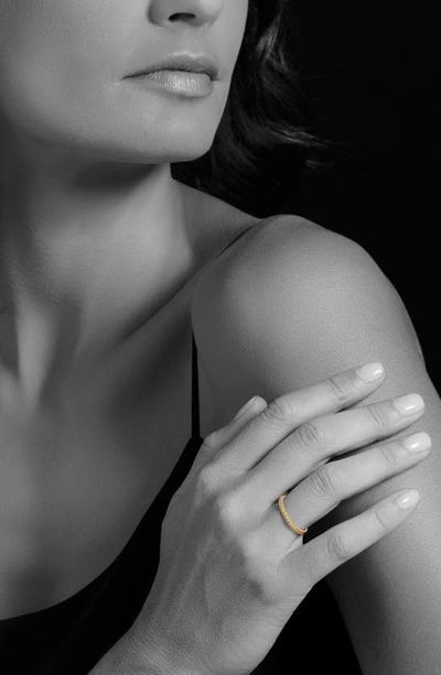 Lagos Caviar Gold Collection 18k Gold Triple Beaded Stacking Ring In Yellow Gold
