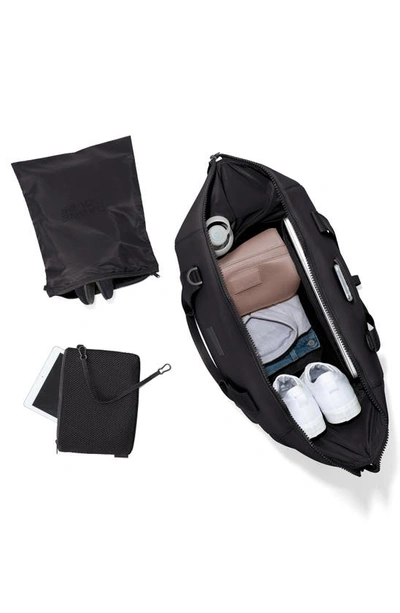 Dagne Dover Medium Landon Neoprene Carryall Duffle Bag In Onyx