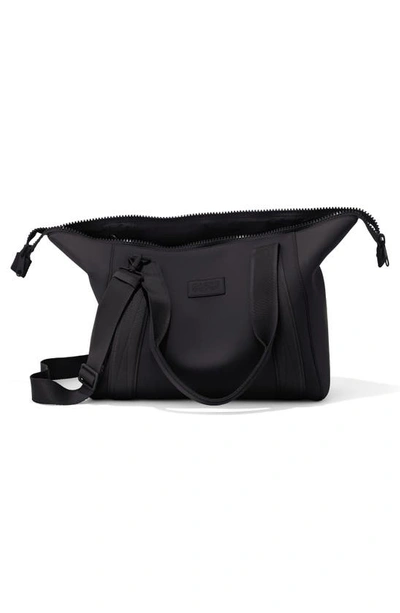 Dagne Dover Medium Landon Neoprene Carryall Duffle Bag In Onyx