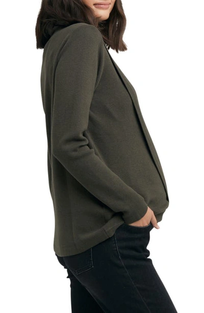 Ripe Maternity Cassie Cross Over Nursing Knit Khaki In Khaki