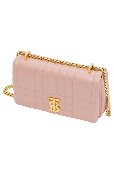 Shop Burberry Small Lola Quilted Leather Crossbody Bag In Dusky Pink