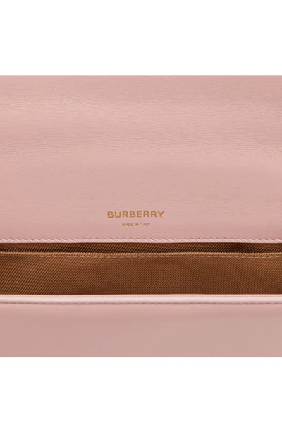 Shop Burberry Small Lola Quilted Leather Crossbody Bag In Dusky Pink