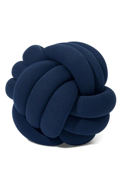 Shop Bearaby Hugget Knot Organic Cotton Accent Pillow In Midnight Blue
