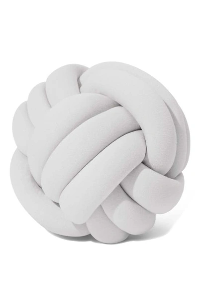 Shop Bearaby Hugget Knot Organic Cotton Accent Pillow In Moonstone Grey