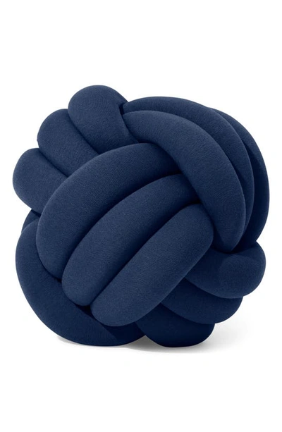 Shop Bearaby Hugget Knot Organic Cotton Accent Pillow In Midnight Blue