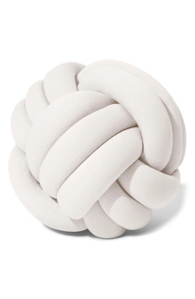 Shop Bearaby Hugget Knot Organic Cotton Accent Pillow In Cloud White