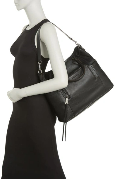 Shop Aimee Kestenberg Sunbury Leather Tote Bag In Black W/ Silver
