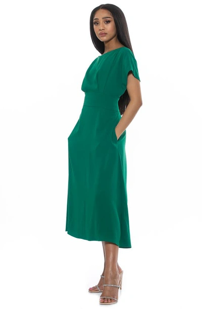 Shop Alexia Admor Lottie Dolman Sleeve Dress In Green