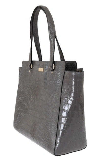 Shop Kate Spade Gray Elissa Bristol Drive Croc Hand Women's Bag