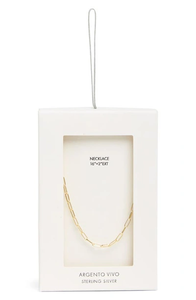 Shop Argento Vivo Sterling Silver Goldtone Stainless Steel Paperclip Necklace