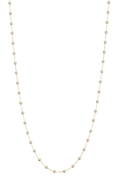 Shop Argento Vivo Sterling Silver All Around Bead Chain Necklace In Gold