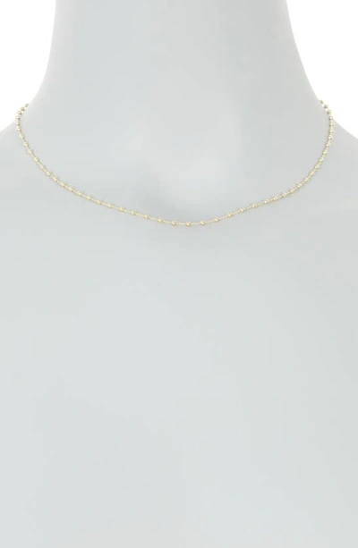 Shop Argento Vivo Sterling Silver All Around Bead Chain Necklace In Gold