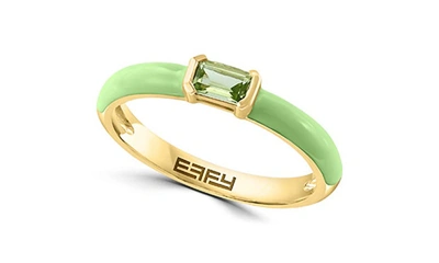 Shop Effy 14k Yellow Gold Peridot Ring In Green