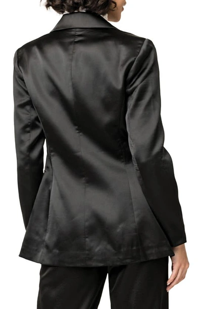 Gibsonlook Shine Effect Longline Blazer In Black