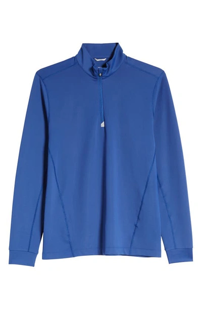 Cutter & Buck Traverse Regular Fit Quarter Zip Pullover In Tour Blue