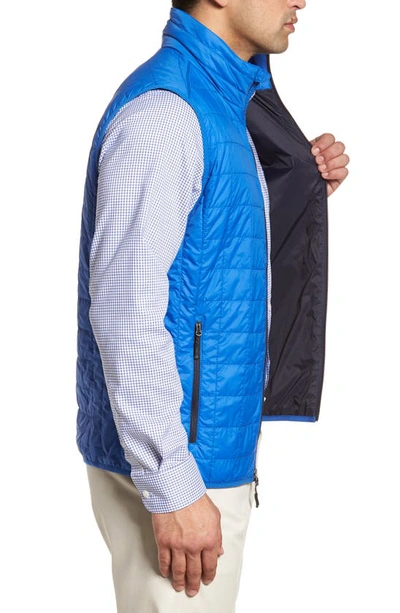 Cutter & Buck Rainier Primaloft Mens Big And Tall Eco Insulated Full Zip Puffer Vest In Blue