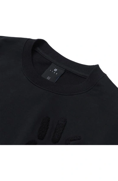 Shop Iise Patch Cotton Sweatshirt In Black