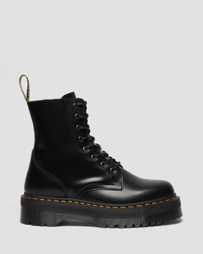 Shop Dr. Martens' Dr. Martens Jadon Smooth Leather Platform Boots In Black