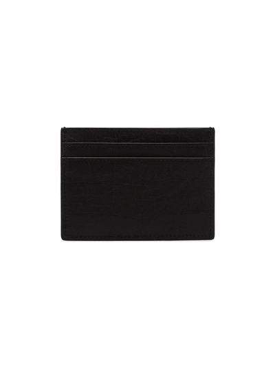 Shop Saint Laurent Monogramme Credit Card Holder In Black