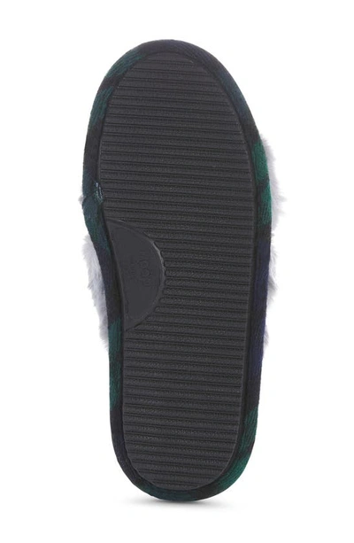 Floopi Morgan Faux Fur Crossband Slipper In Grey