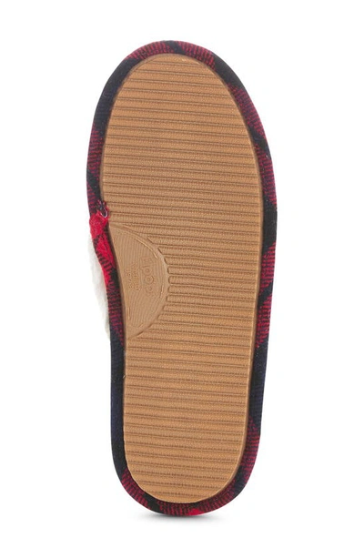 Floopi Morgan Faux Fur Crossband Slipper In Beige