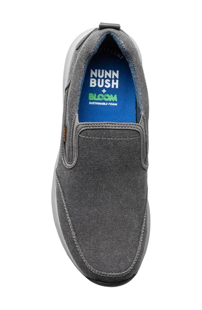 Shop Nunn Bush Excursion Canvas Slip-on Sneaker In Gunmetal