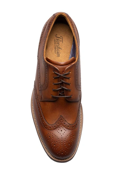 Shop Florsheim Ruvo Wingtip Derby In Cognac