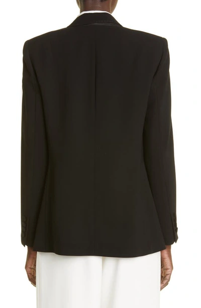 Shop Lafayette 148 Holder Tailored One-button Blazer In Black