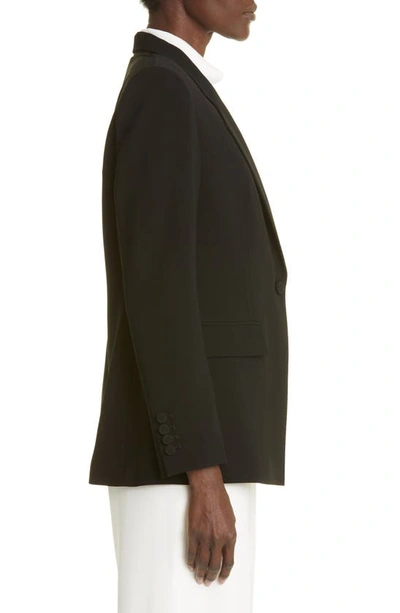 Shop Lafayette 148 Holder Tailored One-button Blazer In Black