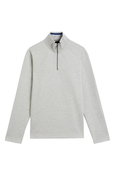 Shop Ted Baker Morric Half Zip Pullover In Light Grey