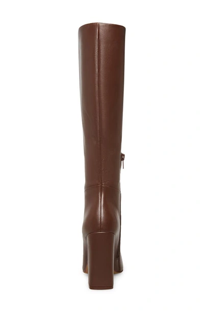 Steve Madden Ally Knee High Boot In Brown Leather
