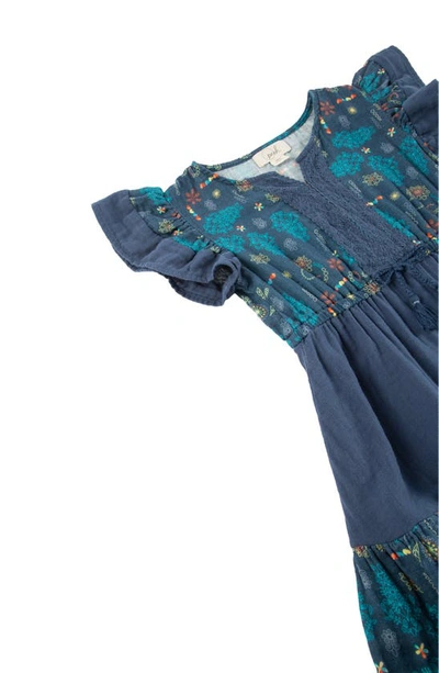 Shop Peek Aren't You Curious Kids' Flutter Sleeve Gauze Dress In Print