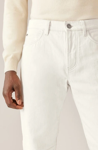 Shop Loro Piana Quarona Five-pocket Denim Pants In 101b Marzipan White