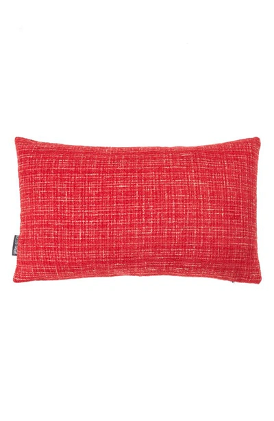 Modish Decor Pillows Tweed Pillow Cover In Scarlett