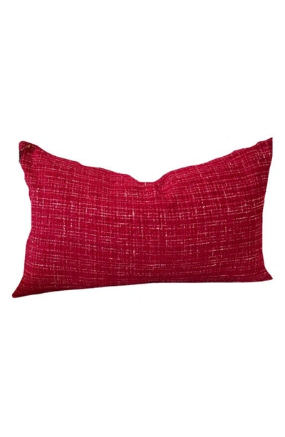Modish Decor Pillows Tweed Pillow Cover In Scarlett
