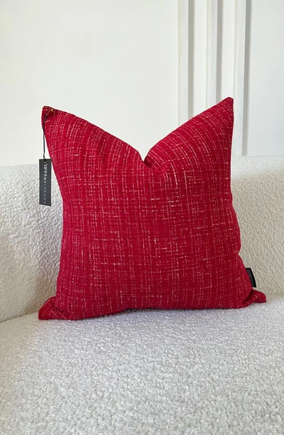 Shop Modish Decor Pillows Tweed Pillow Cover In Scarlett