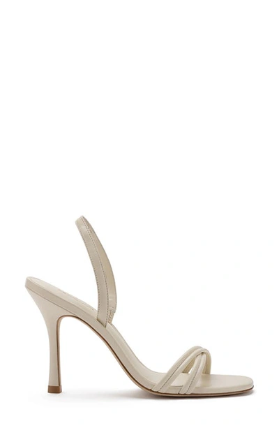 Shop Larroude Annie Slingback Stiletto Sandal In Ivory
