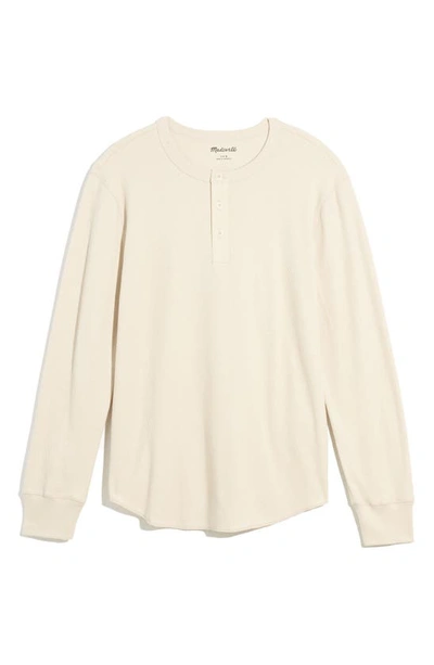 Shop Madewell Thermal Henley T-shirt In Harvest Moon