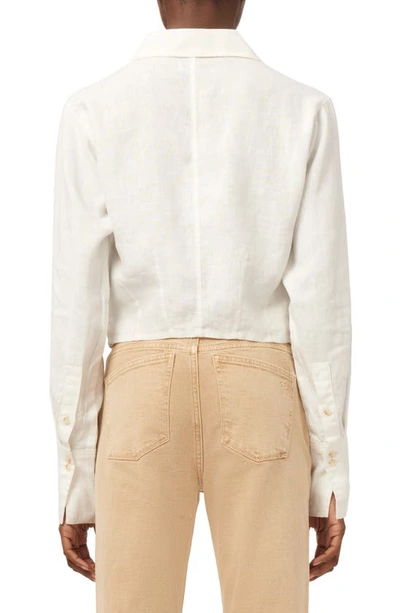 Shop Dl1961 Aurette Linen Button-up Shirt In White Linen