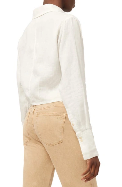 Shop Dl1961 Aurette Linen Button-up Shirt In White Linen