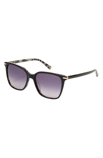 Shop Ted Baker Gradient Square Sunglasses In Black