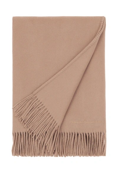 Shop Another Tomorrow The Tasseled Blanket In Camel