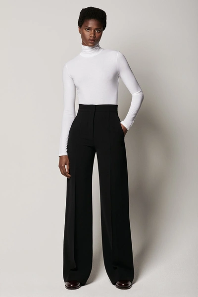 Another Tomorrow Long-sleeve Turtleneck Bodysuit In White