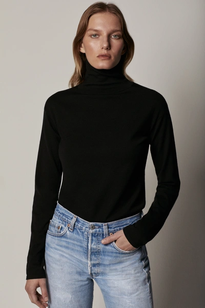 Shop Another Tomorrow Turtleneck Sweater In Black