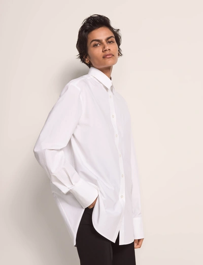 Shop Another Tomorrow Oversized Dress Shirt - Sustainable Fashion |  In White